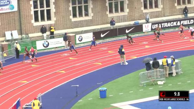 Event 327 Boys Large Schools 4x100m Heat 10