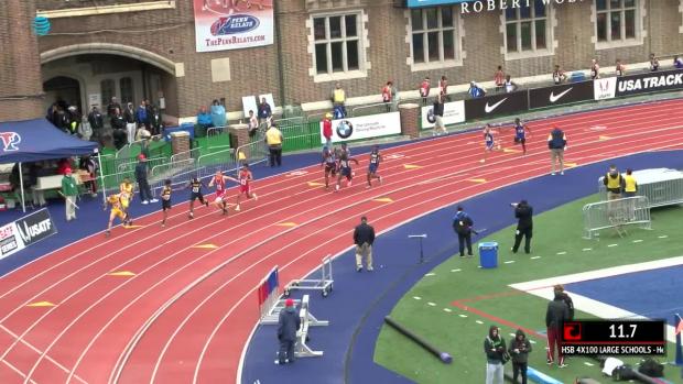 Event 327 Boys Large Schools 4x100m Heat 27