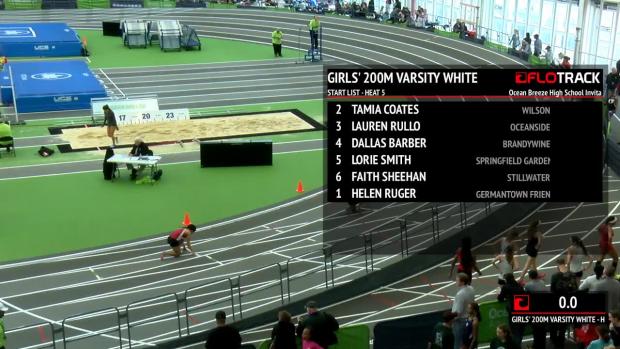 Girls 200 Meter Dash Varsity White H05