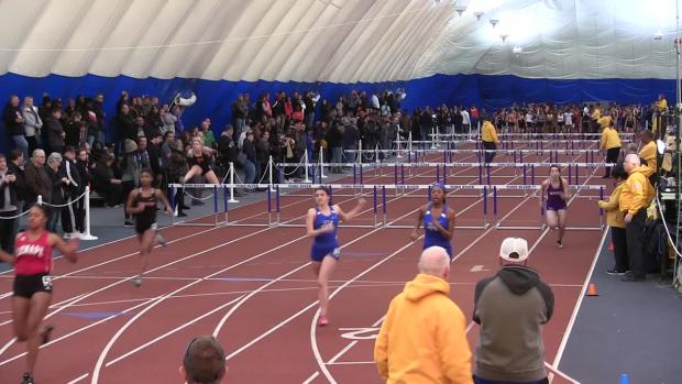 Varsity Girls 55 Hurdles Prelims Heat 6