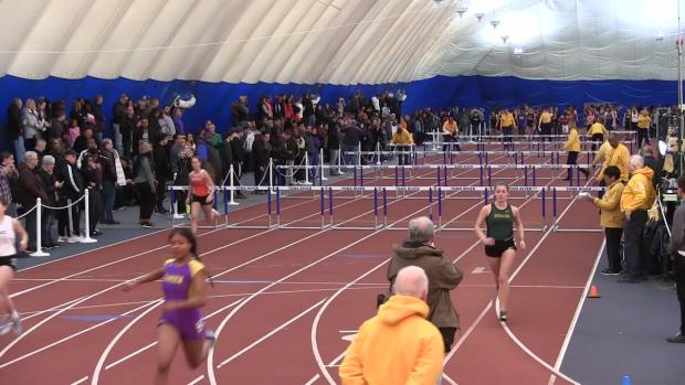 Varsity Girls 55 Hurdles Prelims Heat 8