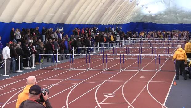 Varsity Boys 55 Hurdles Prelims Heat 3