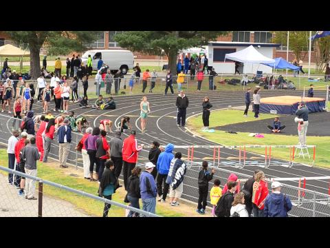 2013 Lee-Davis Invitational - Girls 100 Hurdles Prelim section 4
