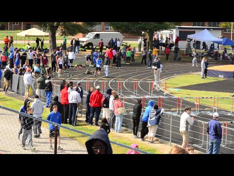 2013 Lee-Davis Invitational Boys 100 Hurdles Prelim section 4