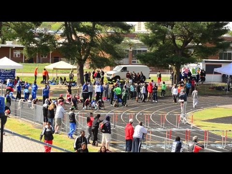 2013 Lee-Davis Invitational - Boys 100 Hurdles Prelim section 7