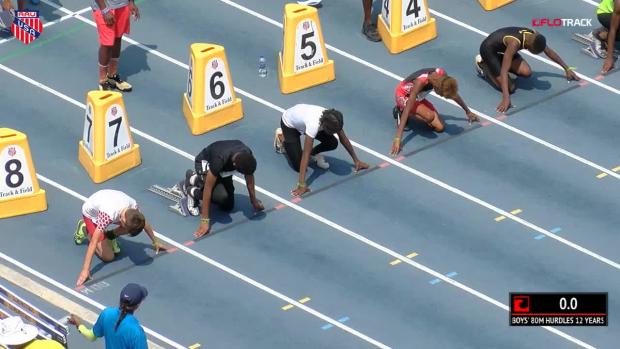 Boys 80 Hurdles Prelims Heat 3 12 Yo Aau Junior Olympic Games