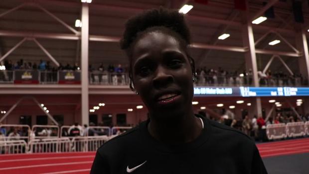 Athing Mu after 500m National Record