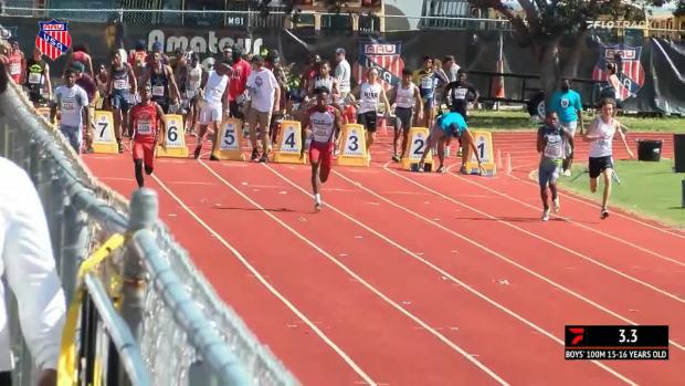 15-16 YO Boys 100 Prelims Heat 7