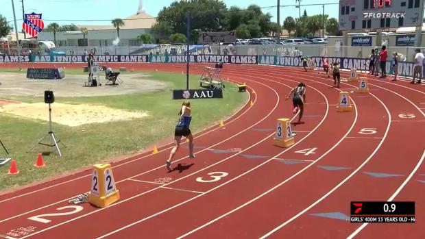 13 Yo Girls 400 Prelims Heat 3 Aau Junior Olympics Games