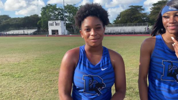 Dillard girls talk first place in 4x100m 