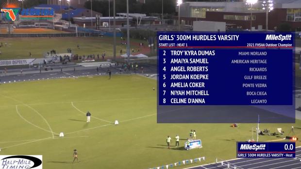 3A Girls 300 Hurdles Finals Section 1