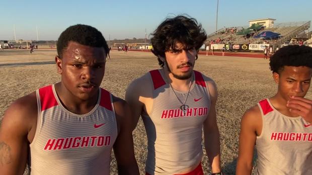 Haughton boys win 400 relay with big finish!