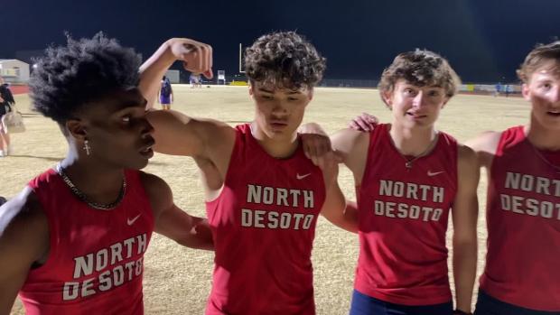 North Desoto boys win 1600 relay!