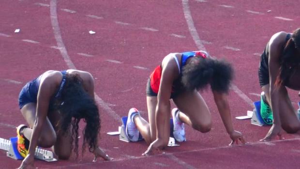 Girls 100 Hurdles Finals Section 2