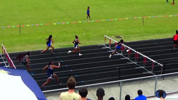 Girls 100 Hurdles Prelims Heat 2