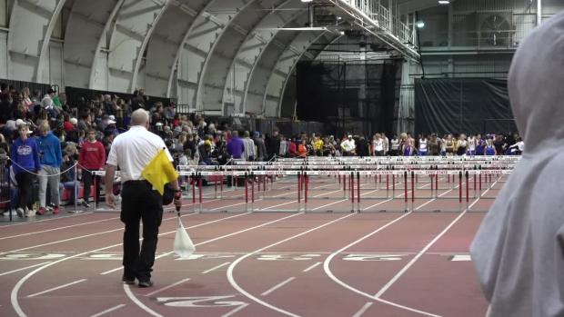 Girls 60 Hurdles Prelims Heat 3