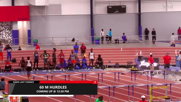 Men 60 Hurdles Prelims Heat 1
