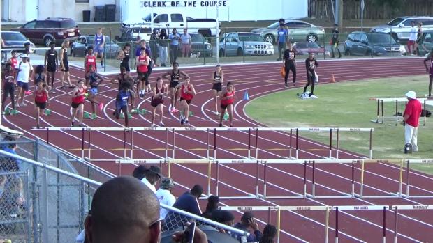 Girls 100 Hurdles Finals Section 1