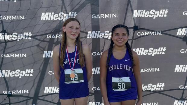 Angelton girls post race 