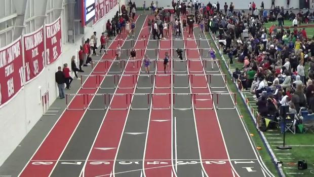 Girls 60 Hurdles Prelims Heat 4