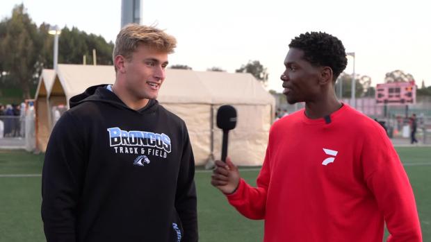 McKay Madsen After Throwing a Discus Meet Record