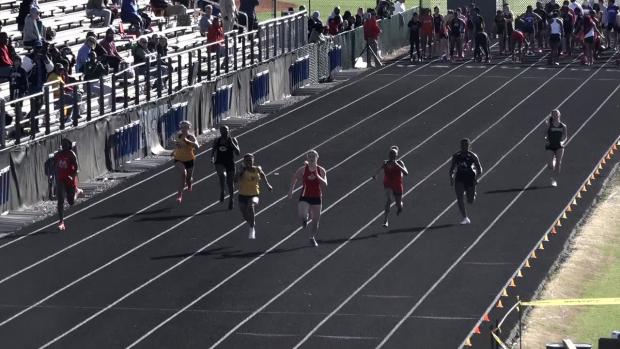 Varsity Girls 100 Prelims Heat 1