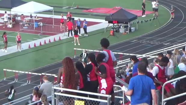 Girls 100 Hurdles Heat 1
