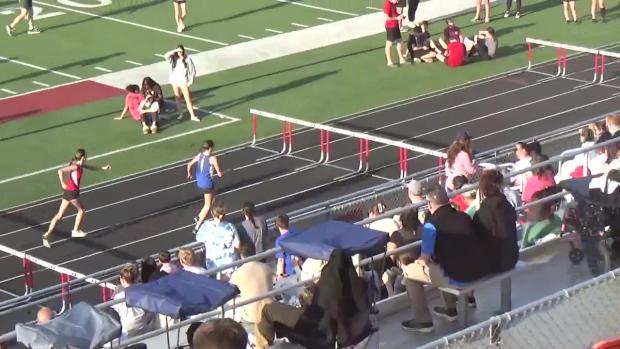 Girls 100 Hurdles Heat 2