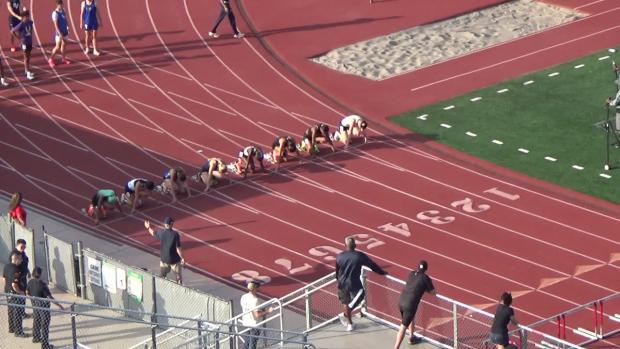 Girls 100m Hurdles Finals Section 1