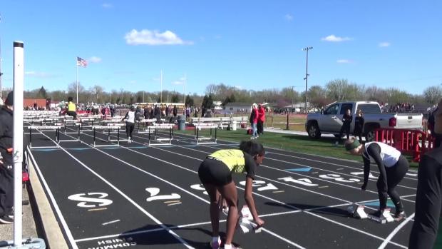 Girls 4x100 Shuttle Hurdle Relay Finals Section 1