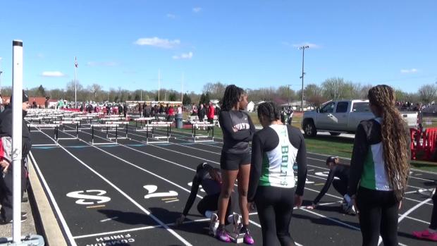 Girls 4x100 Shuttle Hurdle Relay Finals Section 2