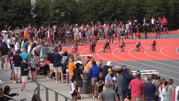 Varsity Girls 100 Prelims Heat 7