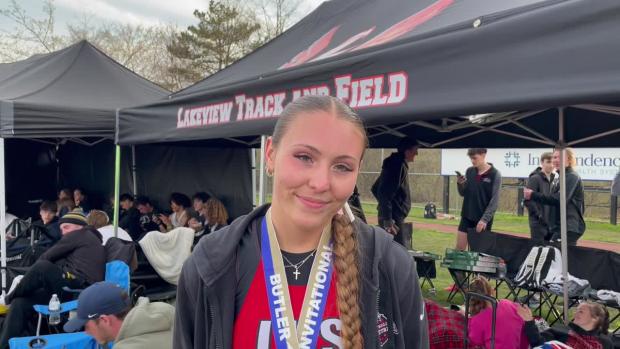 Kyndra Seddon on her 131-5 discus victory