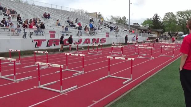 Girls Shuttle Hurdle Relay Finals Section 1