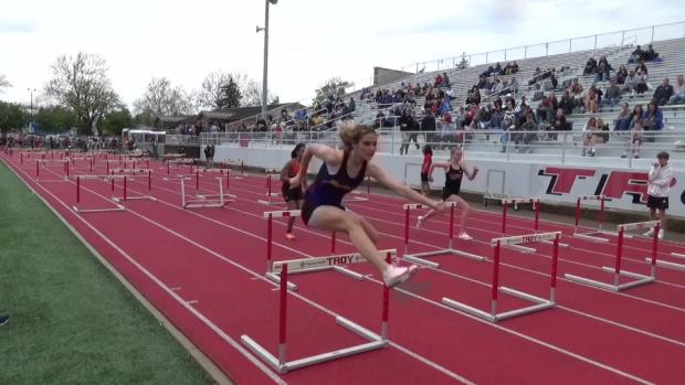 Girls Shuttle Hurdle Relay Finals Section 3