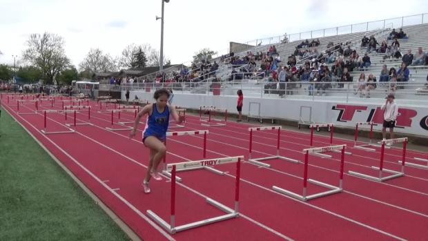 Girls Shuttle Hurdle Relay Finals Section 4