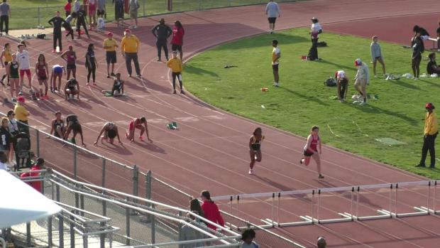 Girls 100 Hurdles Prelims Heat 2 - SJTCA Elite