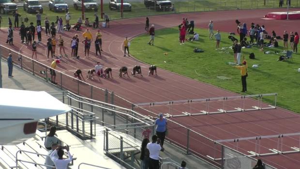 Girls 100 Hurdles Prelims Heat 3 - SJTCA Elite