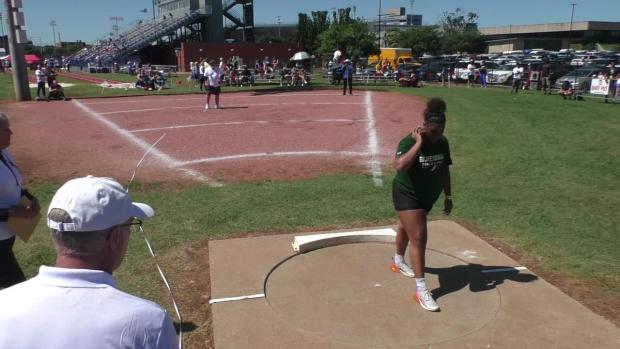 1A Girls Shot Put Finals Flight 1