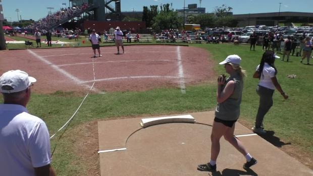 2A Girls Shot Put Finals Flight 1