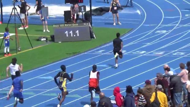 Boys 100 Prelims Heat 3