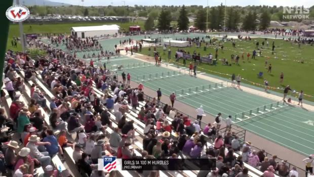 1A Girls 100 Hurdles Prelims Heat 2