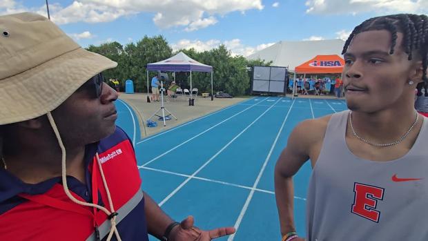 Justin Johnson was not dismayed in his 100 prelim