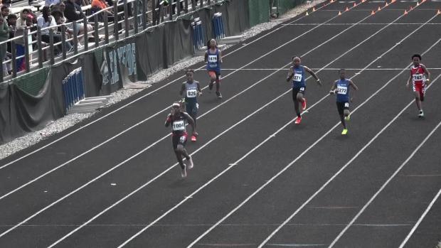 12 year old Boys 100 Prelims Heat 3