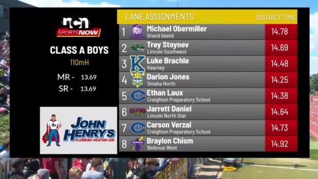 1A Boys 110 Hurdles Finals Section 1