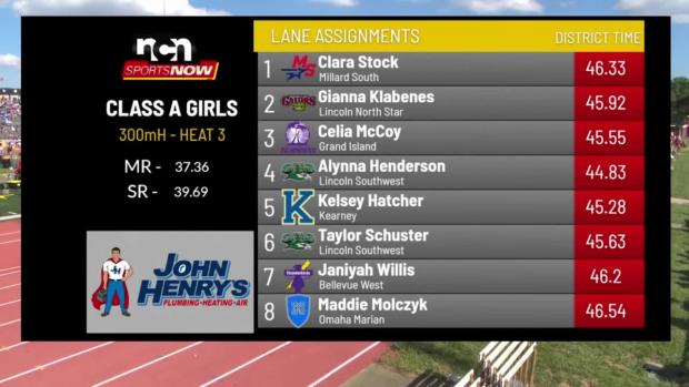 1A Girls 300 Hurdles Finals Section 3