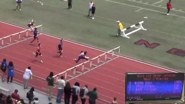 Boys 110 Hurdles Prelims Heat 3