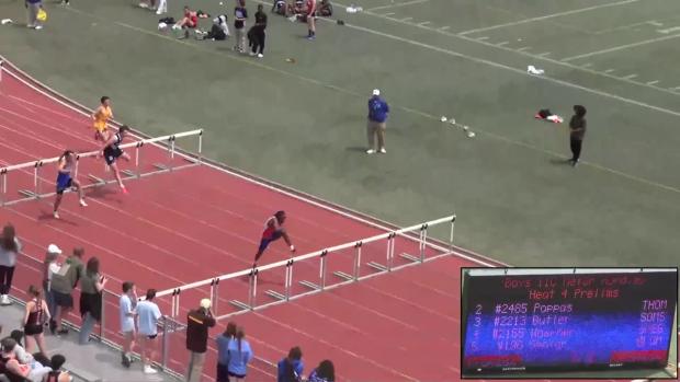 Boys 110 Hurdles Prelims Heat 4