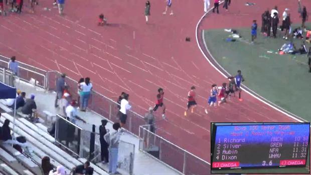 Boys 100 Prelims Heat 3