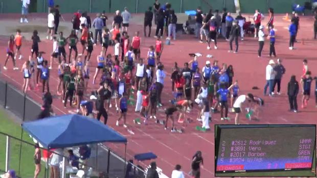 Girls 100 Prelims Heat 1